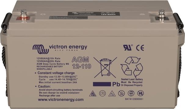 Actual product image Victron Energy 12V/110Ah AGM battery M8 (12 V, 110 Ah)