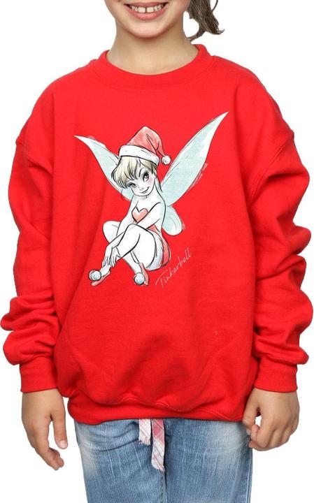 Actual product image Disney Girls Tinkerbell Christmas Fairy Sweatshirt (140, 146)