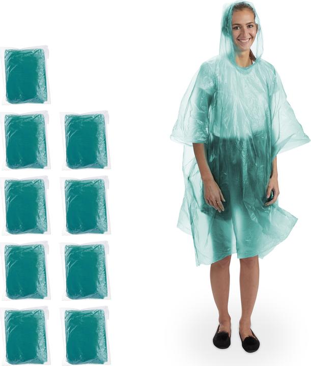 Immagine prodotto Relaxdays Set da 10 poncho antipioggia (10)