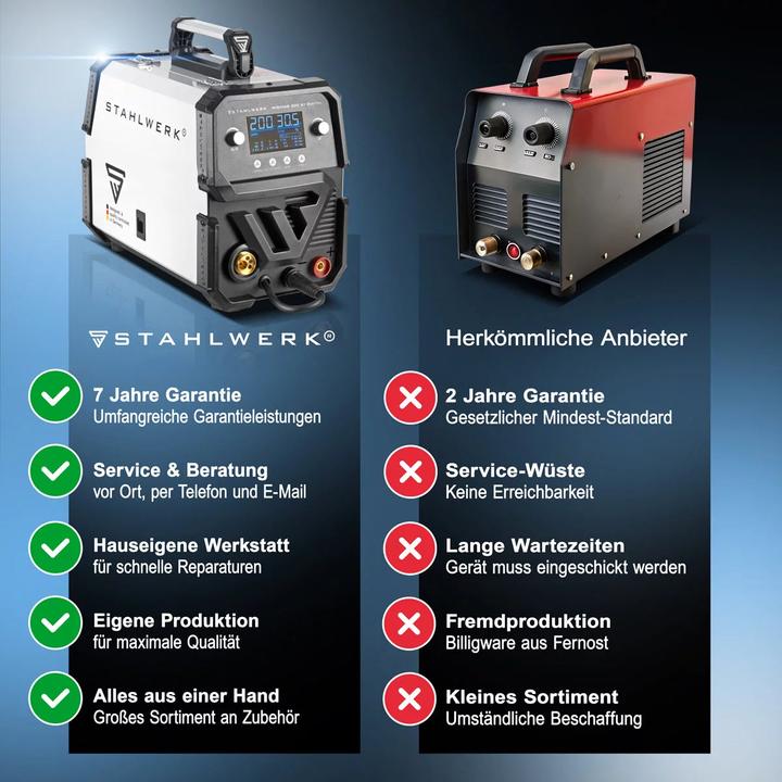 Produktbild Stahlwerk Schweissgerät MIG MAG 200 ST Digital IGBT Schutzgas mit 200 A
