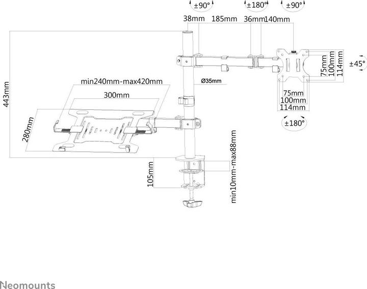 Produktbild Neomounts FPMA-D550NOTEBOOK (Tisch, 32")