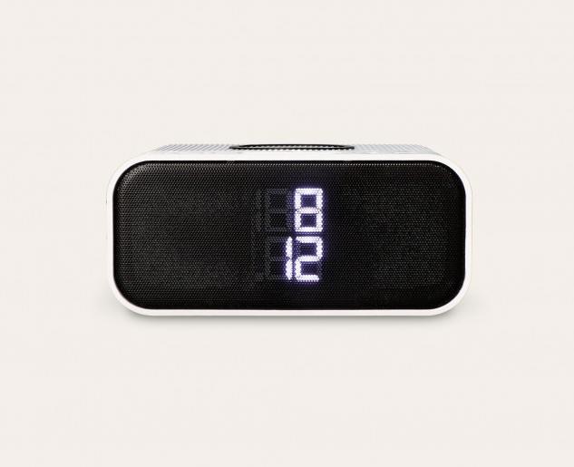 Actual product image KSIX Wuad Alarm Clock Wireless Charger 10w Bluetooth Speaker Fm Radio