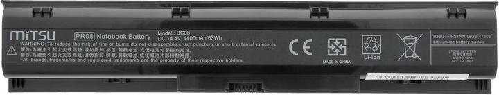 Produktbild Mitsu BATTERY BC/HP-4730S (HP 4400 MAH 63 WH) - Batterie (8 Zellen, 4400 mAh)
