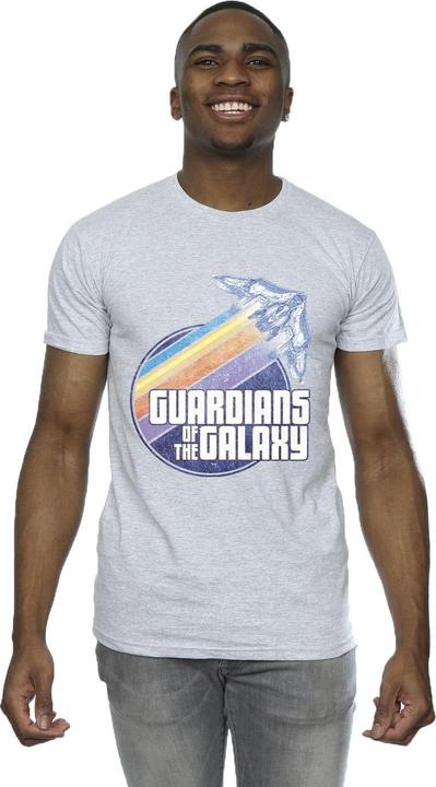 Actual product image Guardians of the Galaxy Mens Badge Rocket T-Shirt (M)