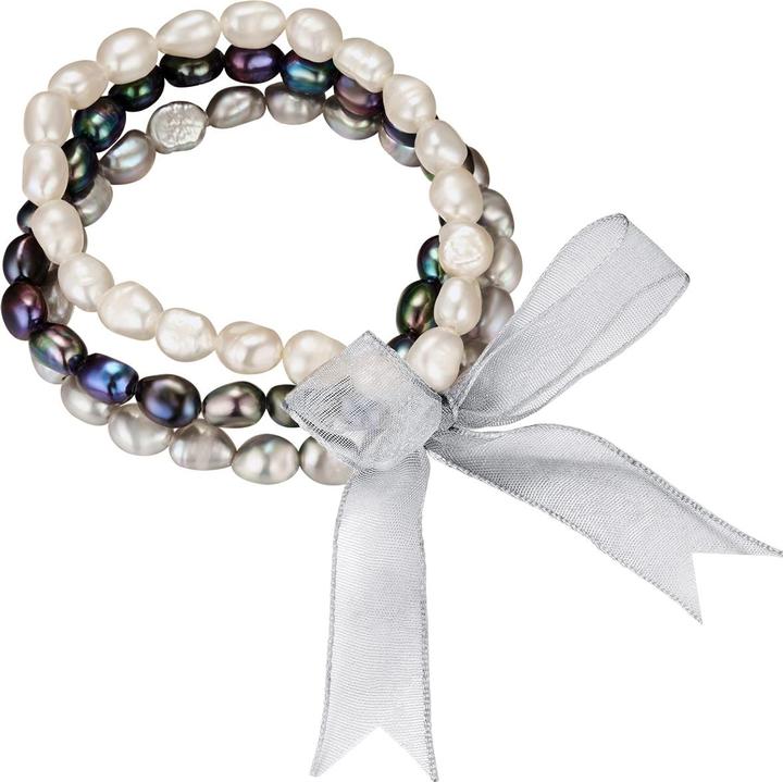 Valero Pearls Damen Süsswasser-Zuchtperle 19,0 cm - 33958 (19 cm, Organza)