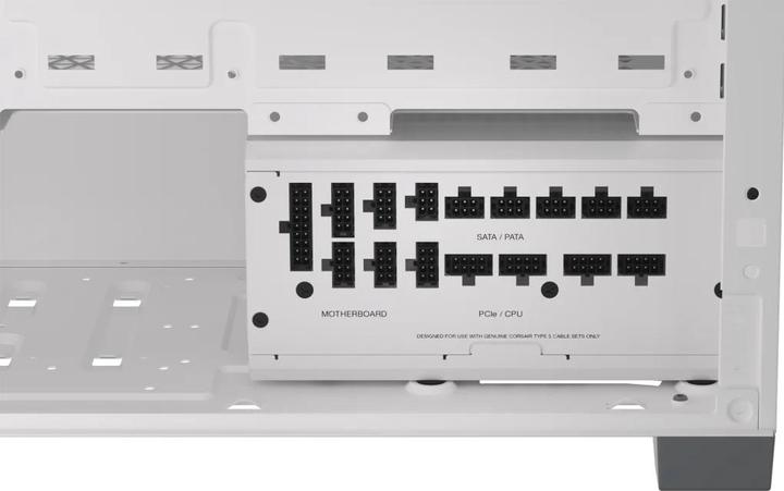 Actual product image Corsair RMx Shift White Series, RM1200x Shift White, 1200 Watt, 80 PLUS GOLD Certified, Fully Modular Power (1200 W)
