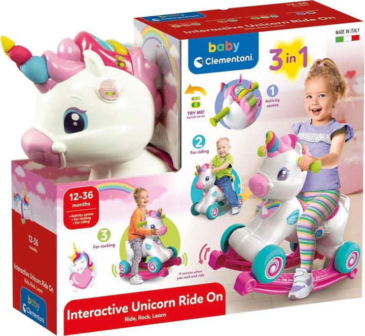 Actual product image Clementoni Interactive Unicorn Ride On