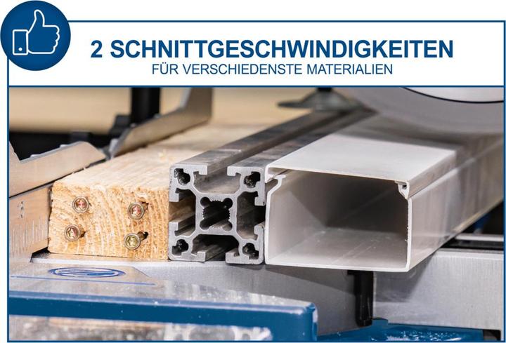 Image du produit Scheppach Scie à onglets multifonctions 255 mm avec 2 vitesses et lame multifonctions