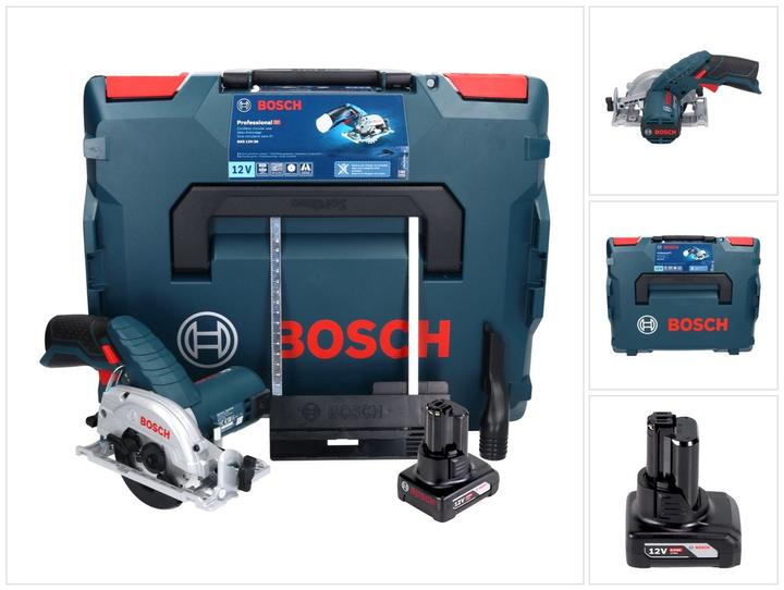 Produktbild Bosch Professional Bosch GKS 12V-26 Professional Akku Handkreissäge 12 V 85 mm + 1x Akku 6,0 Ah + L-Boxx - ohne Ladeger