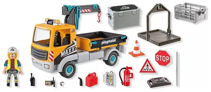 Actual product image Playmobil Construction site lorry with crane (71750, Playmobil Action Heroes)