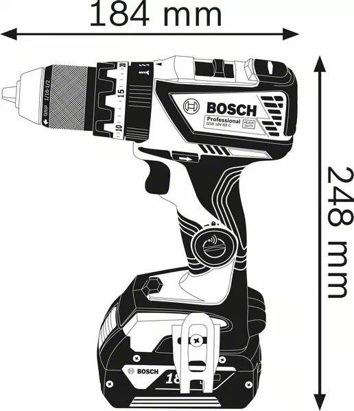 Immagine prodotto Bosch Professional Gsb 18v-60 C (Batteria ricaricabile)