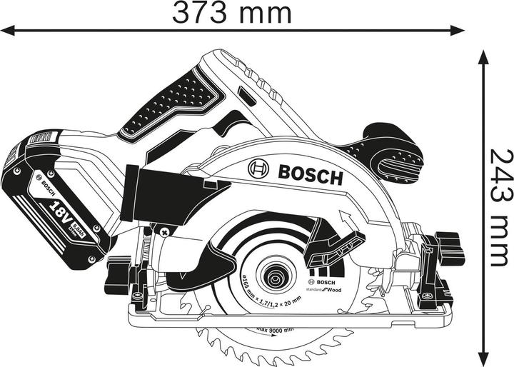 Productafbeelding Bosch Professional GKS 18V-57 G
