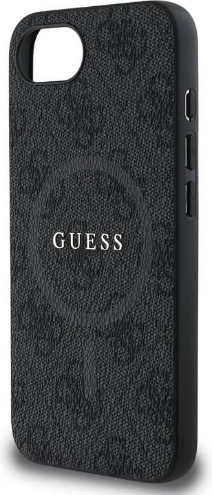 Actual product image Guess Monogram case with integrated MagSafe and gold logo (Apple iPhone 16e)