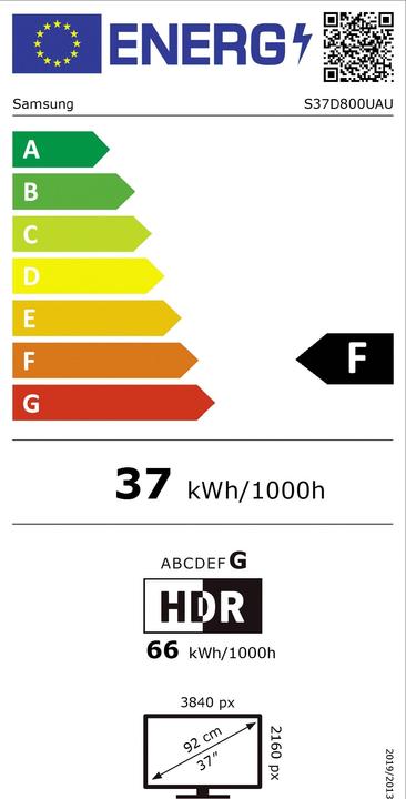 Energie-Label Samsung Viewfinity S8 - S80UD (3840 x 2160 Pixel, 37")