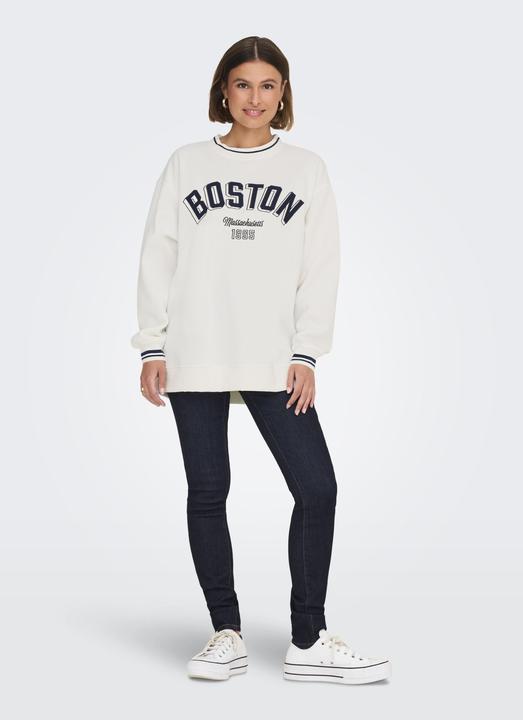 Actual product image Only Regular fit Round neck Low shoulder Sweatshirt Sweatshirt (M)