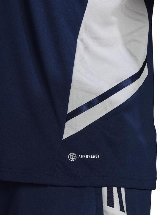 Image du produit adidas Hommes Condivo 22 Jersey Col V Bleu marine et Blanc HA6291 (L) (L)