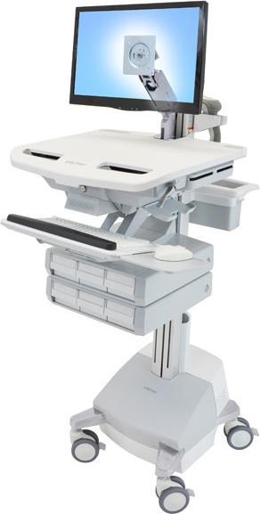 Produktbild Ergotron cart with LCD-Arm, StyleView, SLA powered 6 drawer, 24 inch, adjustable