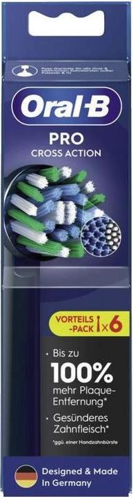 Productafbeelding Oral-B Opzetborstels zwart ProCrossAction CleanMaximizer6st. (6 x)