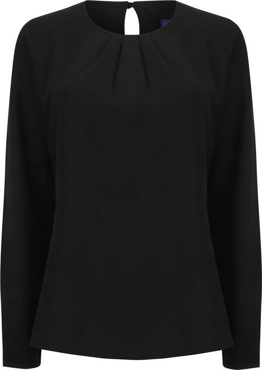 Henbury Bluse Bundfalten Langärmlig