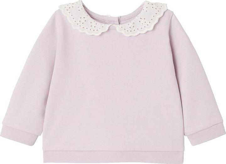 Vertbaudet Bio-Kollektion: Baby Sweatshirt mit besticktem Kragen