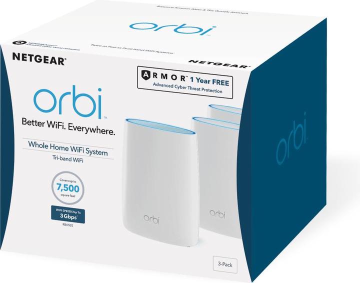Actual product image Netgear Orbi Armor RBK53S Mesh Wi-Fi set