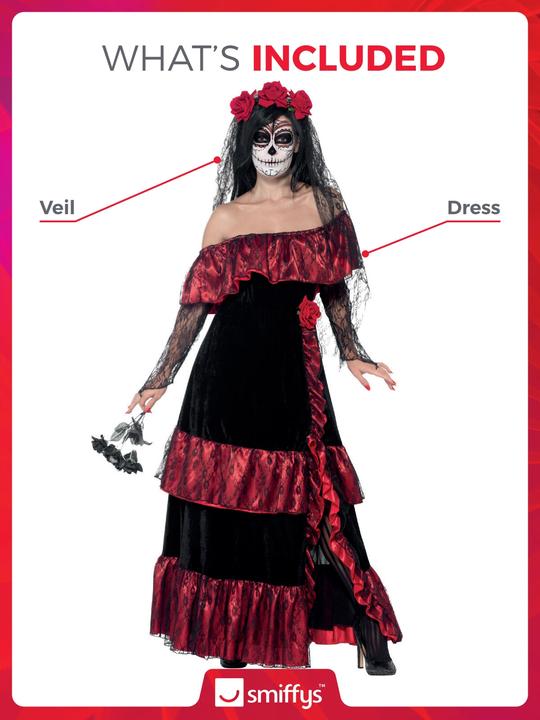 Image du produit Smiffys Costume de mariée du jour des morts (XL)