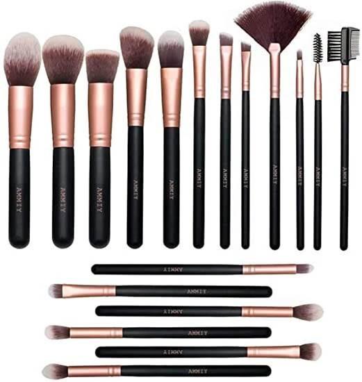 Ammiy Make Up Puder Pinsel Set 18 Stück No.04 (Augenbrauen)