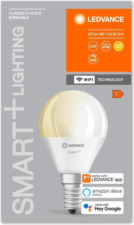 Immagine prodotto Ledvance Classic P (E14, 5 W, 470 lm, 1 x, F)