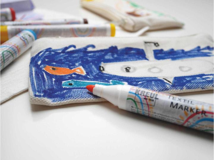 Produktbild Kreul T-Shirt-Painter (Braun, Grün, Orange, Violett, Hellblau, Hellgrün, 4 mm, 12 x)