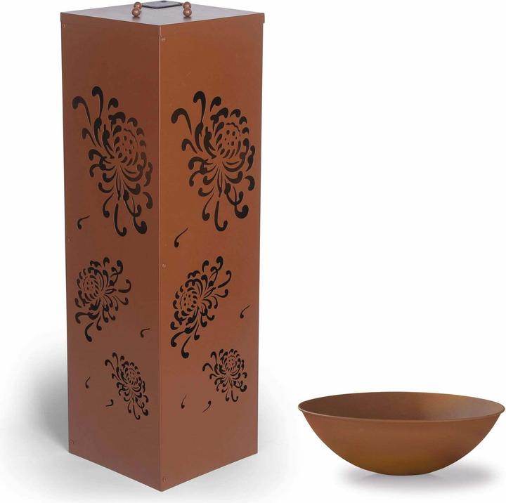 Actual product image Garvida Garten Dekosäule Rost-Optik Bauernrose 87 cm