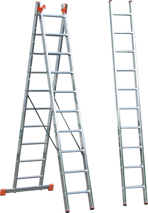 Immagine prodotto Krause Scala multiuso MONTO Tribilo in alluminio 3x 12 pioli, H: 356.0 cm (Scaletta multiuso)