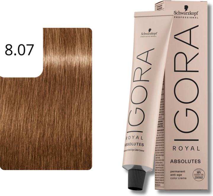 Immagine prodotto Schwarzkopf Professional Igora Royal Absolutes Age Blend Età Reale Assoluti (8-07 Biondo Chiaro Rame Naturale)