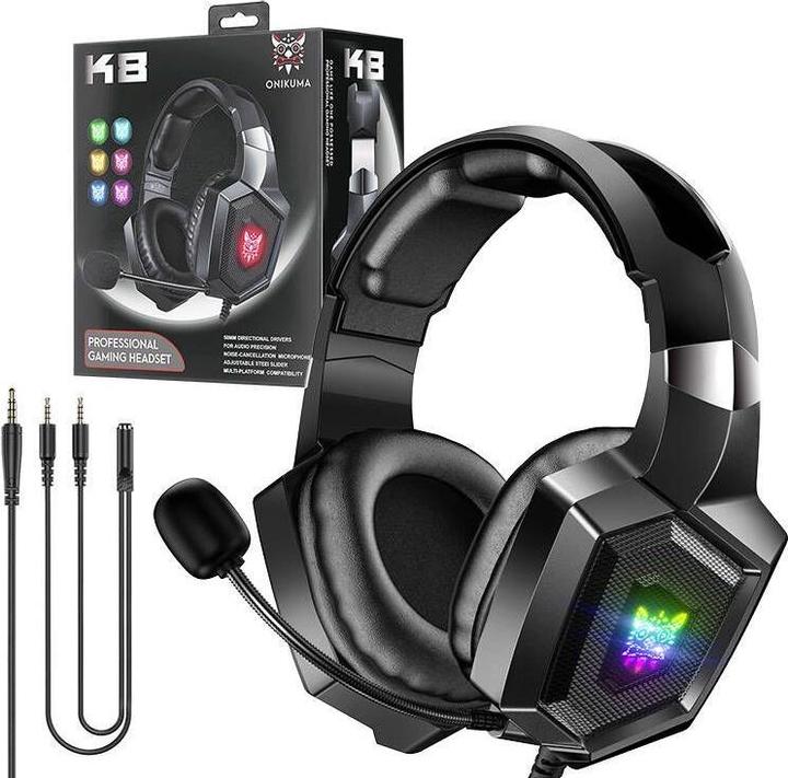 Onikuma Casque de jeu K8 noir (Filaire)