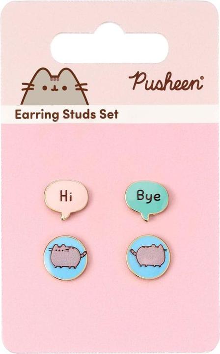 Actual product image Carat PUSHEEN - Hi & Bye - Set de 2 Paires de Boucles d'Oreilles (Enamel, Zinc alloy)
