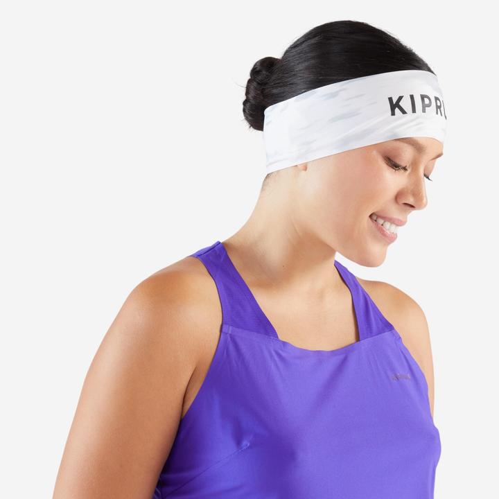 Kiprun Lauf-Stirnband - V2 weiss mit Grafikprint