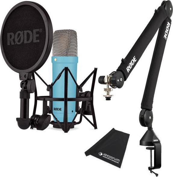 Actual product image RØDE NT1 Signature Blue Microphone with PSA1+PLUS Studio Articulated Arm Black