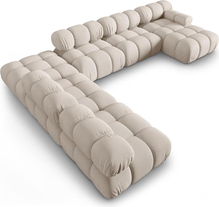 Actual product image Micadoni Modular Panoramic Left Corner Sofa, "Bellis", 7 Seats, 376x282x70Made in Europe (Sofa landscape)