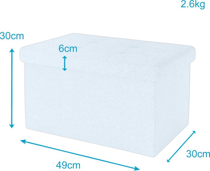 Actual product image Intirilife Bench 49x30x30 cm SNOW WHITE (30.49 cm)