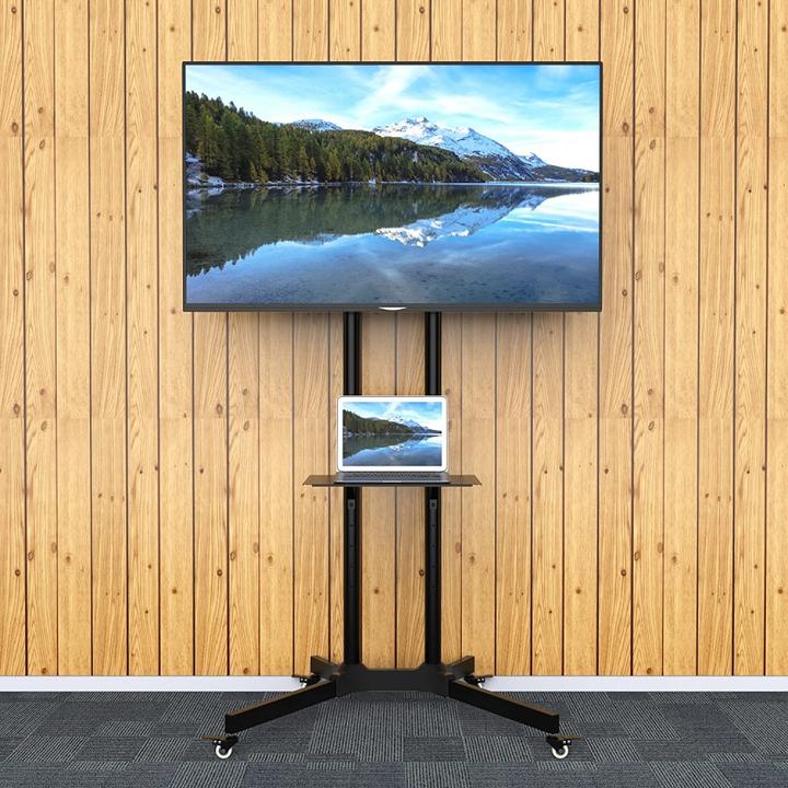 Image du produit Techly ICA-TR6 Chariot TV 76,2 cm (30") 165,1 cm (65") Inclinable (65", 60 kg)