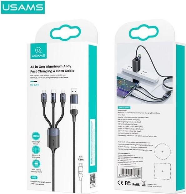 Produktbild Usams 3in1 (1.20 m, USB 3.0, 65 W)