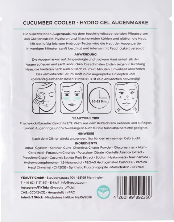 Valori nutrizionali e ingredienti Yeauty Cucumber Cooler