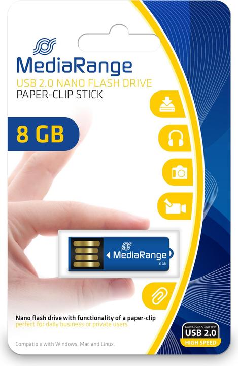 Actual product image MediaRange Nano USB Flash Drive (8 GB, USB-A, USB 2.0)
