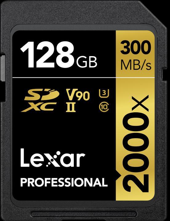 Lexar Professional 2000x (128 Go, SDHC, U3, UHS-II)