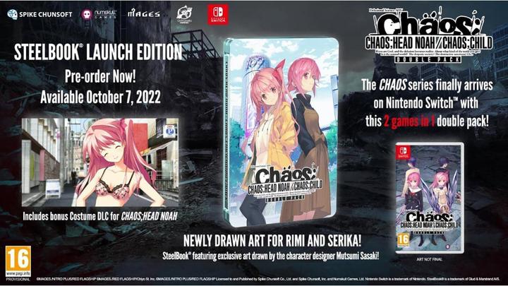 Produktbild Spike Chunsoft Chaos Double Pack - Steelbook Launch Edition (Switch Lite, Switch OLED, Switch)