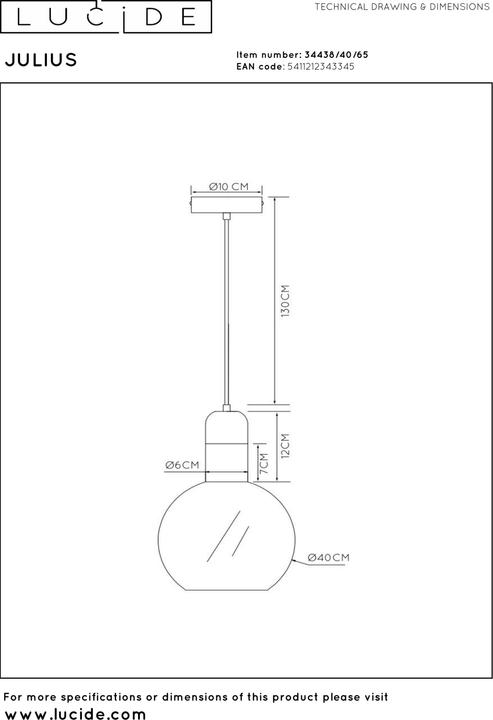 Actual product image Lucide Julius (E27)