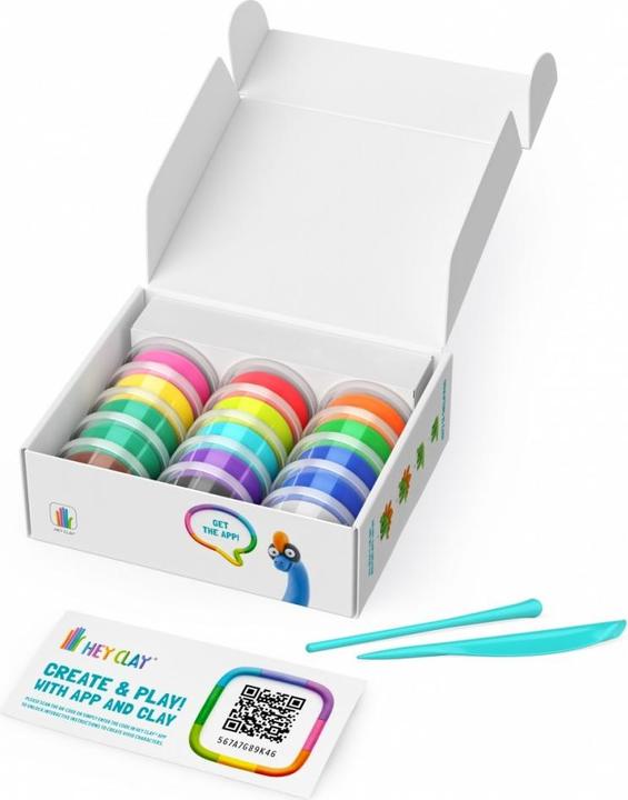 Actual product image Hey Clay dinosaur set 15-pack 15 tins 15016CEE15