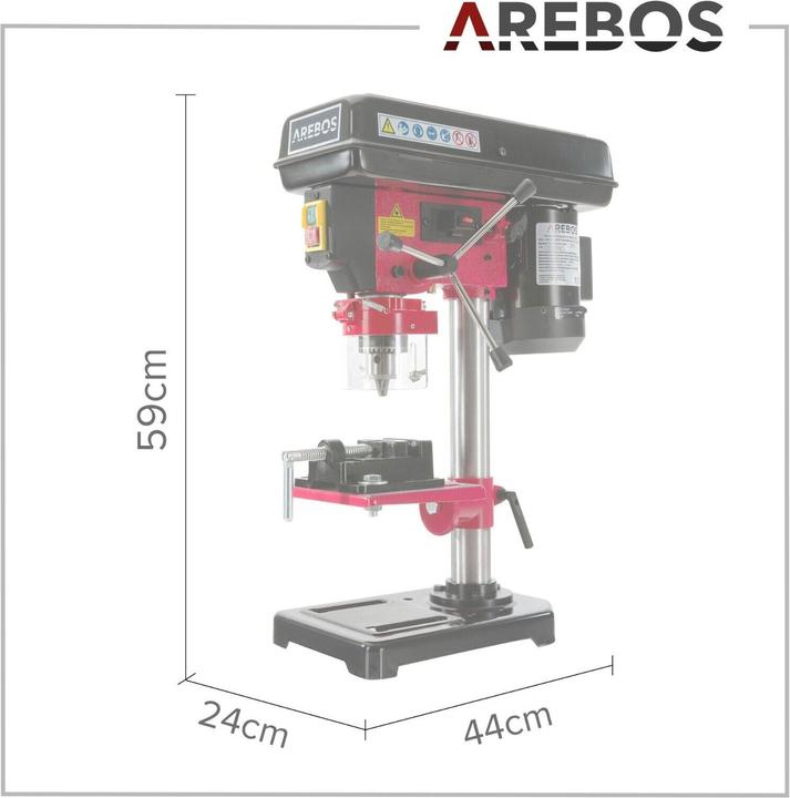 Image du produit Arebos Perceuse laser d'établi avec étau