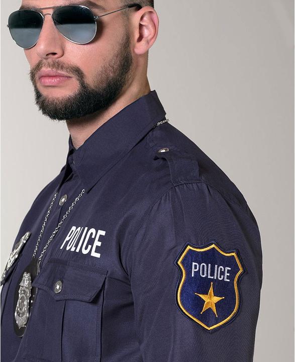Actual product image Boland Police shirt, long sleeve, blue (46, 48)