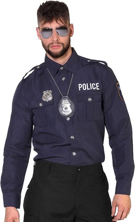 Actual product image Boland Police shirt, long sleeve, blue (46, 48)
