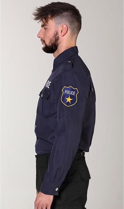 Actual product image Boland Police shirt, long sleeve, blue (46, 48)